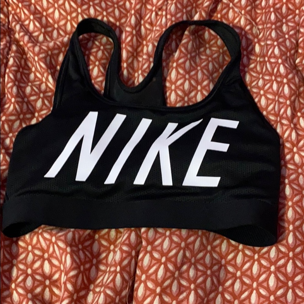 Black Nikes sports bra